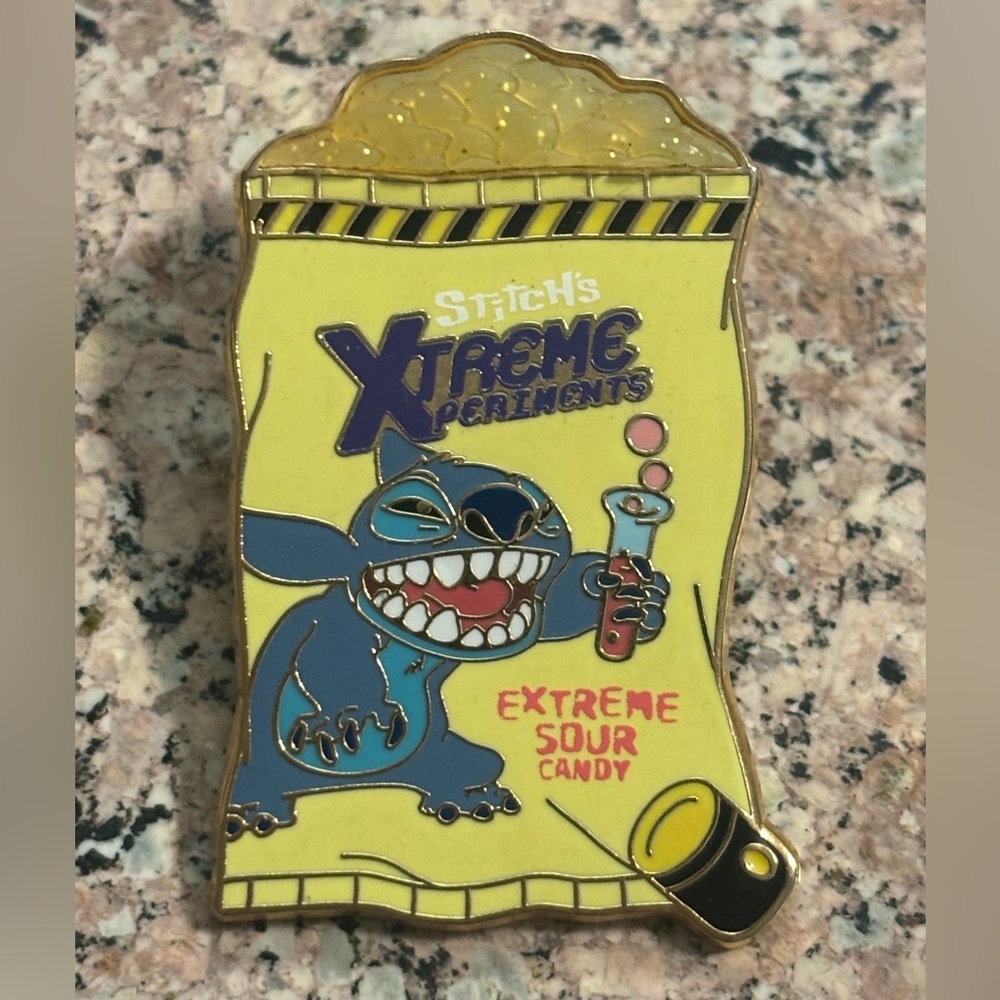 Stitch's Extreme Sour Candy Spotlight Bag of Candy Walt Disney World Pin 2007